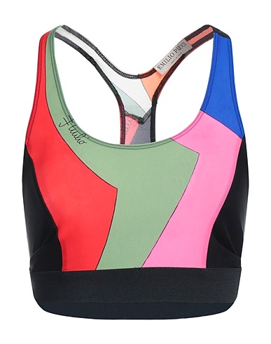 PUCCI Top Black 90% Viscose, 6% Polyamide, 4% Elastane