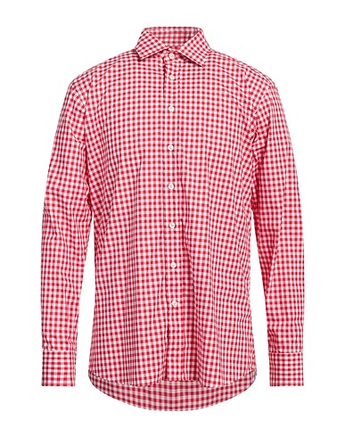ETRO Kariertes Hemd Rot 100% Baumwolle