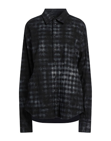 DSQUARED2 Checked shirt Black 95% Cotton, 5% Elastane