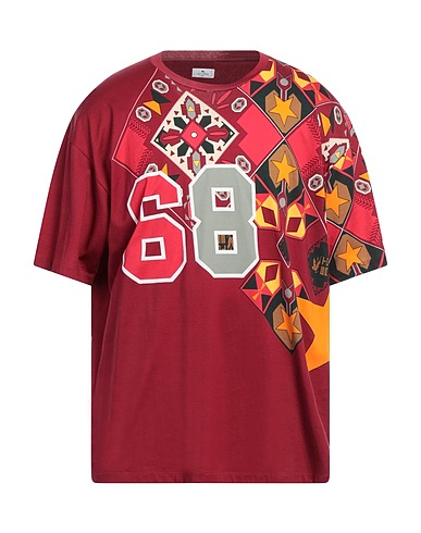 ETRO T-shirt Burgundy 100% Cotton