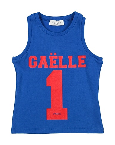 GAëLLE Paris T-shirt Blue 95% Cotton, 5% Elastane