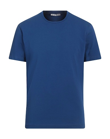 GREY DANIELE ALESSANDRINI Basic T-Shirt Slate blue 90% Cotton, 10% Elastane
