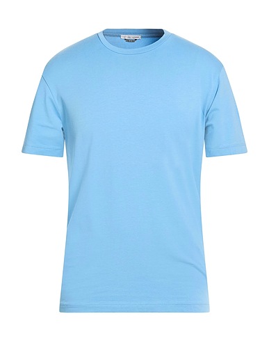 GREY DANIELE ALESSANDRINI 베이직 티셔츠 스카이 블루 90% 코튼, 10% 엘라스테인