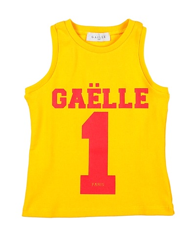 GAëLLE Paris Canotta Giallo ocra 95% Cotone, 5% Elastan