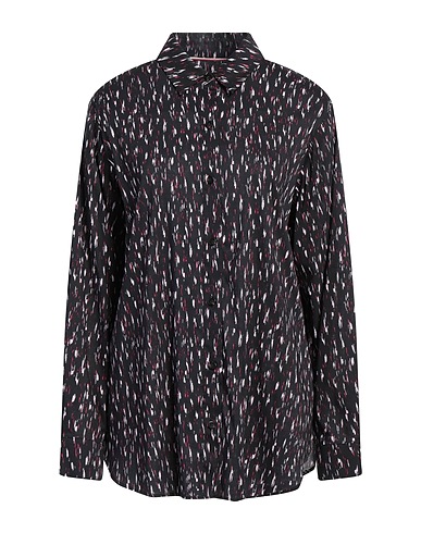 MAISON SCOTCH Patterned shirts & blouses Black 52% Organic cotton, 48% Viscose