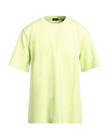 THEORY Basic T-Shirt Lime green 64% Viscose, 30% Polyamide, 6% Elastane