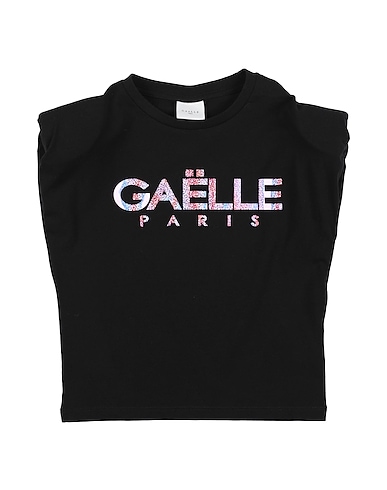 GAëLLE Paris T-shirt Black 95% Cotton, 5% Elastane
