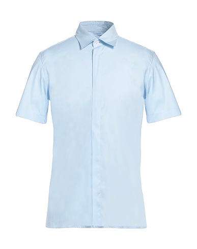 LOW BRAND Einfarbiges Hemd Himmelblau 78% Baumwolle, 18% Polyamid, 4% Elastan