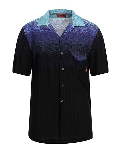 MISSONI Patterned shirt Black 58% Cotton, 42% Viscose