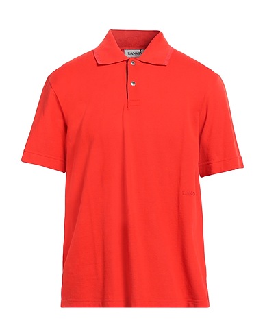 LANVIN Polo shirt Tomato red 100% Cotton