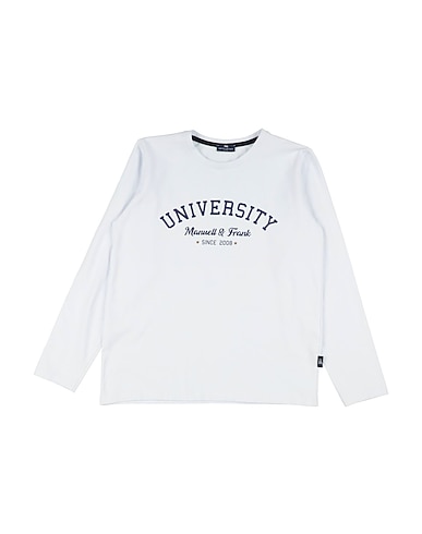 MANUELL & FRANK T-shirt BIANCO 95% Cotton, 5% Elastane