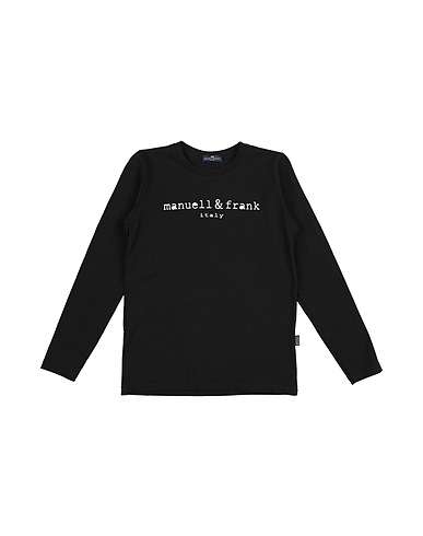 MANUELL & FRANK T-Shirt Schwarz 95% Baumwolle, 5% Elastan