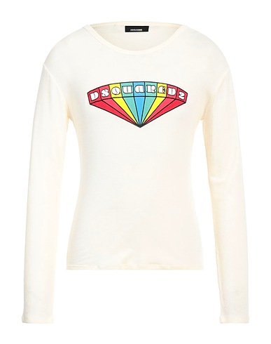 DSQUARED2 T-shirt Cream 100% Virgin Wool