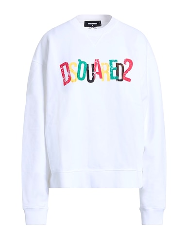 DSQUARED2 Sweatshirt White 100% Cotton, Elastane