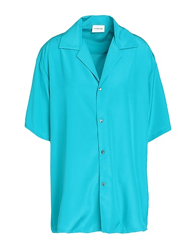 P.A.R.O.S.H. Solid colour shirts & blouses Turquoise 100% Polyester