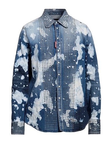 DSQUARED2 Denim shirt Blue 98% Cotton, 2% Elastane