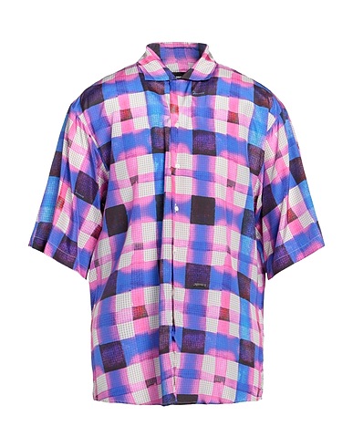 DSQUARED2 Checked shirt Magenta 94% Viscose, 6% Silk