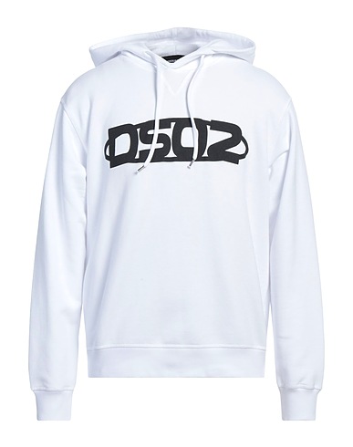 DSQUARED2 Hooded sweatshirt White 100% Cotton, Elastane