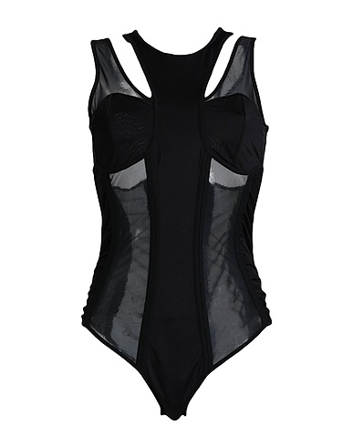 BALMAIN TOPS & TEES Black 95% Polyester, 5% Elastane, Viscose, Cotton