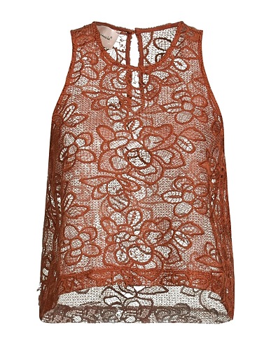 MARIUCCIA Top Brown 100% Polyester