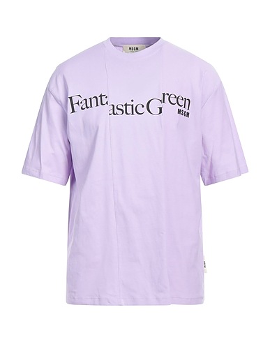 MSGM T-Shirt Malve 100% Organische Baumwolle