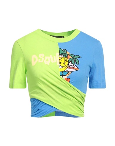 DSQUARED2 Crop top Green 100% Cotton
