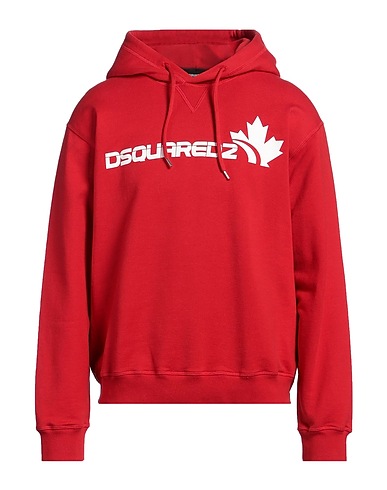 DSQUARED2 Felpa Rosso 100% Cotone, Elastan
