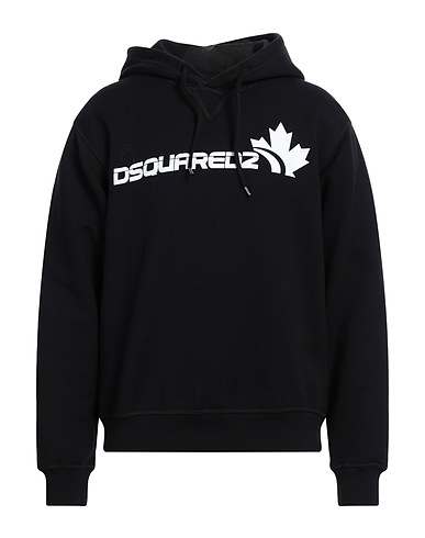 DSQUARED2 Hooded sweatshirt Black 100% Cotton, Elastane