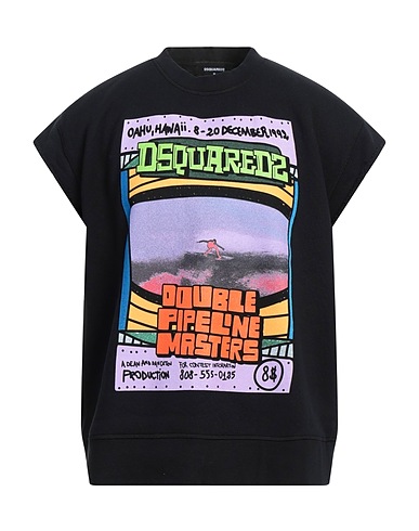 DSQUARED2 Sweatshirt Black 100% Cotton, Elastane