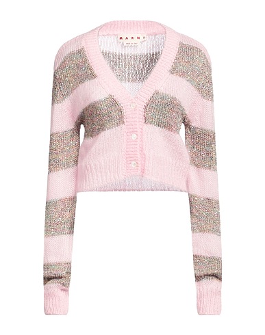 MARNI Cardigan Pink 39% Polyamide, 33% Mohair wool, 25% Virgin Wool, 3% Wool