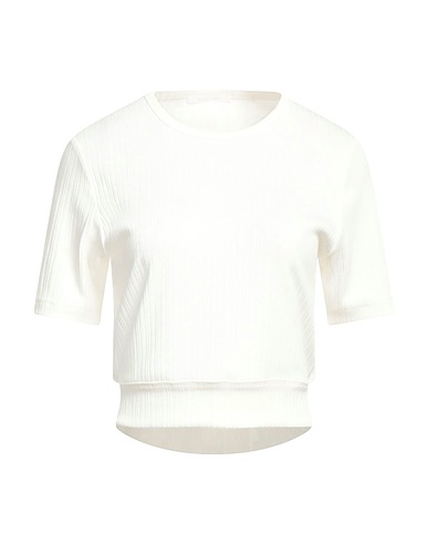 HELMUT LANG Crop top Off white 95% Polyester, 5% Elastane