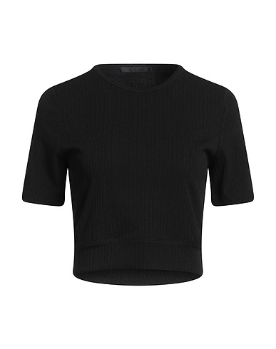 HELMUT LANG Crop top Black 95% Polyester, 5% Elastane