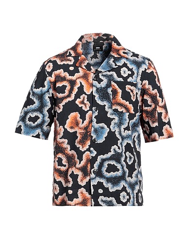 EDWIN Patterned shirt Midnight blue 100% Cotton