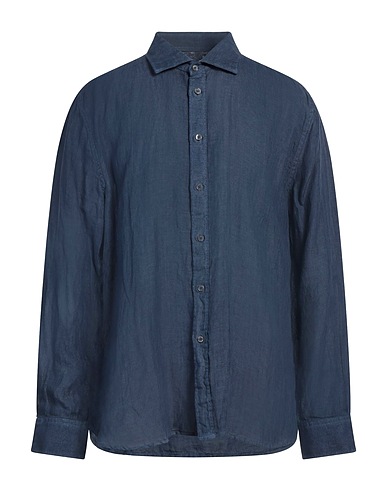 120% LINO Linen shirt Navy blue 100% Linen