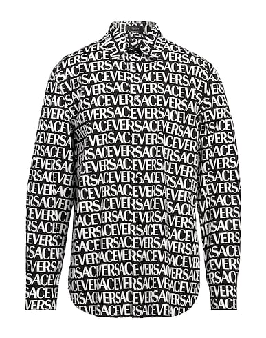 VERSACE Patterned shirt Black 100% Cotton