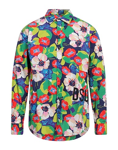 DSQUARED2 Patterned shirt Green 100% Cotton