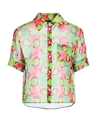 DSQUARED2 Patterned shirts & blouses Light green 100% Polyester