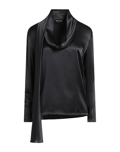 TOM FORD シルクトップス ブラック シルク 100%