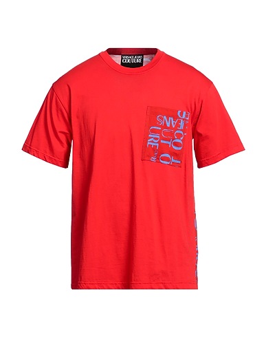 VERSACE JEANS COUTURE T-shirt Red 100% Cotton