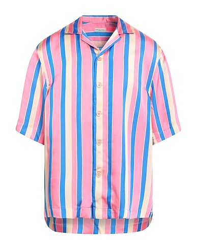 DRIES VAN NOTEN ストライプ柄シャツ ピンク アセテート 55% / キュプラ 45%