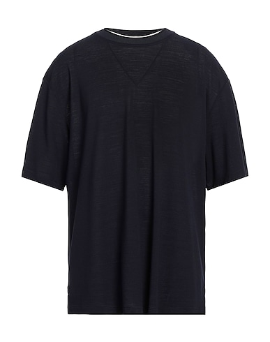 EMPORIO ARMANI T-shirt Blu notte 52% Lana Vergine, 48% Lyocell