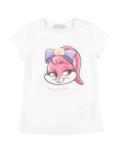 MONNALISA T-shirt LOONEY TUNES White 94% Cotton, 6% Elastane