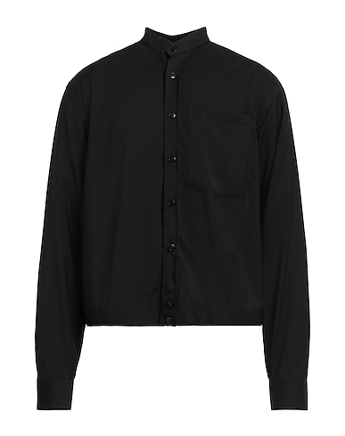 COSTUMEIN Chemise de couleur unie Noir 100% Laine vierge