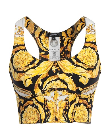 VERSACE Top Black 50% Polyamide, 50% Elastane