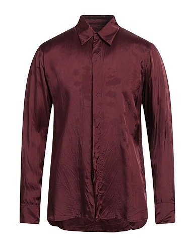 DRIES VAN NOTEN Solid colour shirt Burgundy 100% Viscose