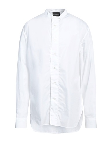 EMPORIO ARMANI Einfarbiges Hemd Weiß 100% Baumwolle