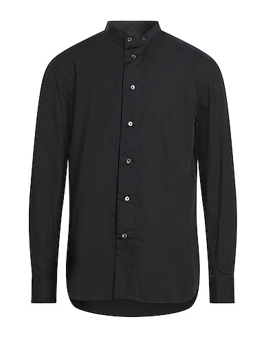 EMPORIO ARMANI Camicia tinta unita Nero 100% Cotone