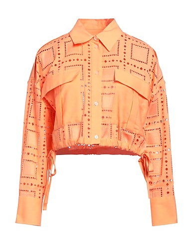 MSGM Lace shirts & blouses Salmon pink 50% Cotton, 50% Polyester
