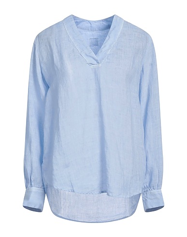120% LINO Top Blu chiaro 100% Lino