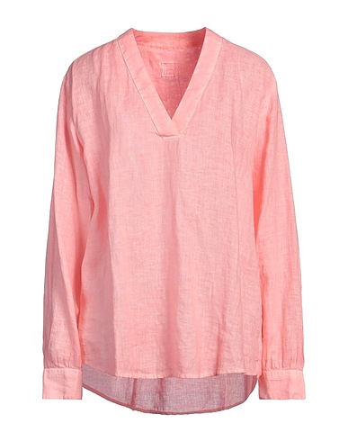 120% LINO Top Salmon pink 100% Linen